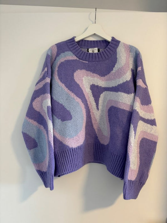 shein fjólublá peysa