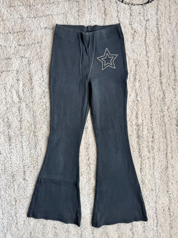 Zara útvíðar leggings gráar
