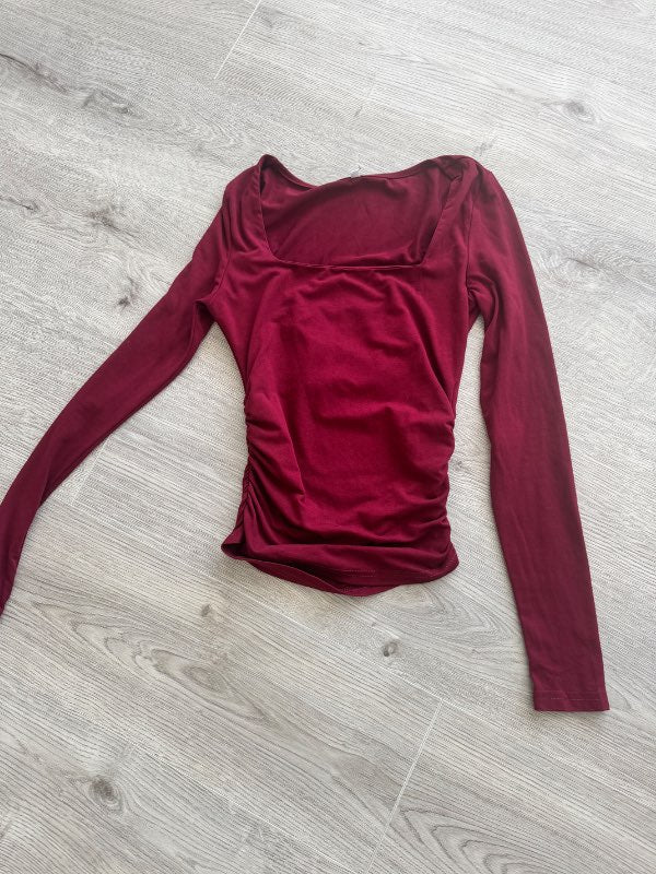 Burgundy blouse
