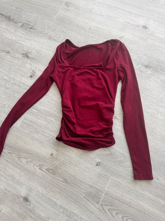 Burgundy blouse