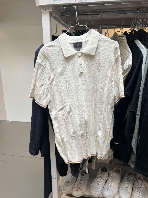 H&M Prjónabolur - Hvítur