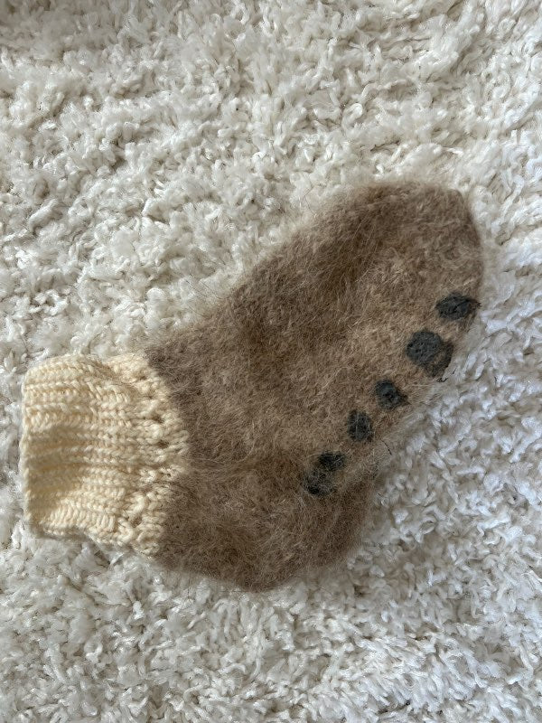 Wool anti slip socks