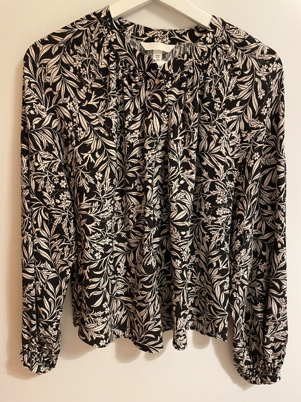 Blússa blóma H&M