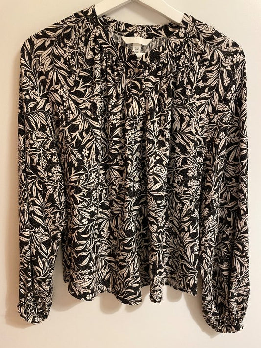 Blússa blóma H&M