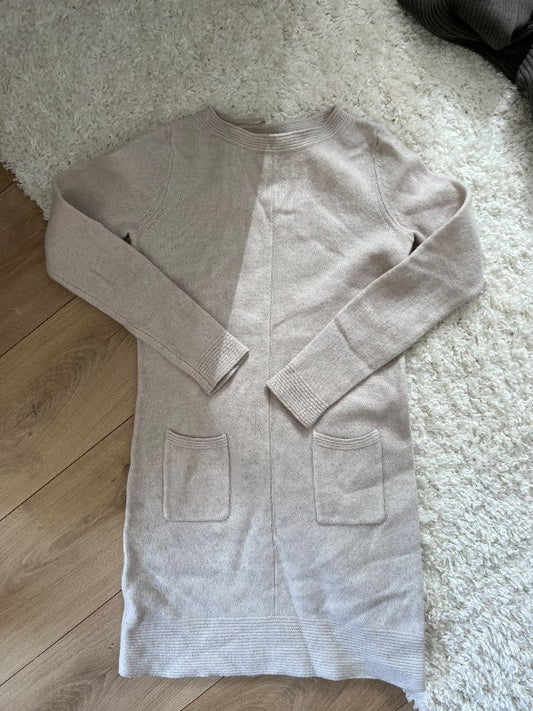 Women 100% wool dress beige