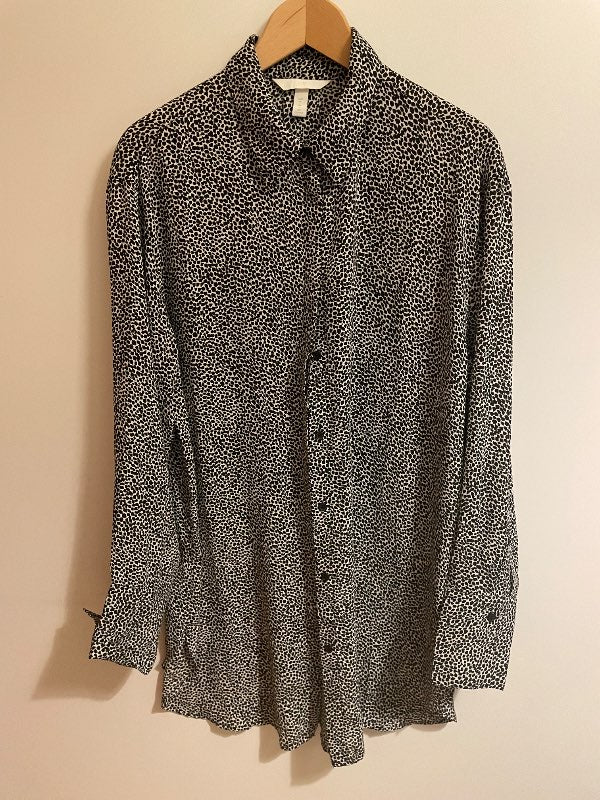 Blússa svört/hvít H&M