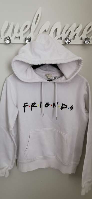 H&M  FRIENDS HOODIE WHITE