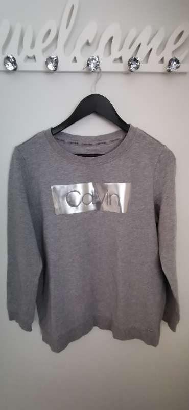 CALVIN KLEIN  GRAY HOODIE logo