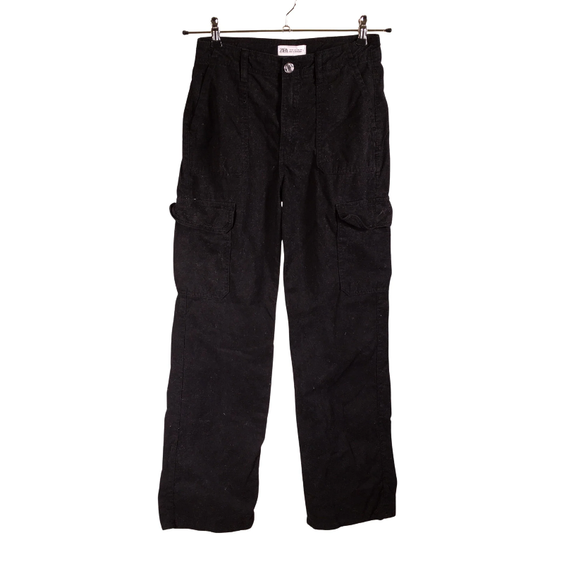 Zara Svartar Cargo Buxur