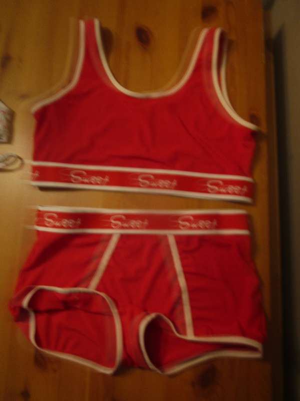 Toppur + boxer rautt