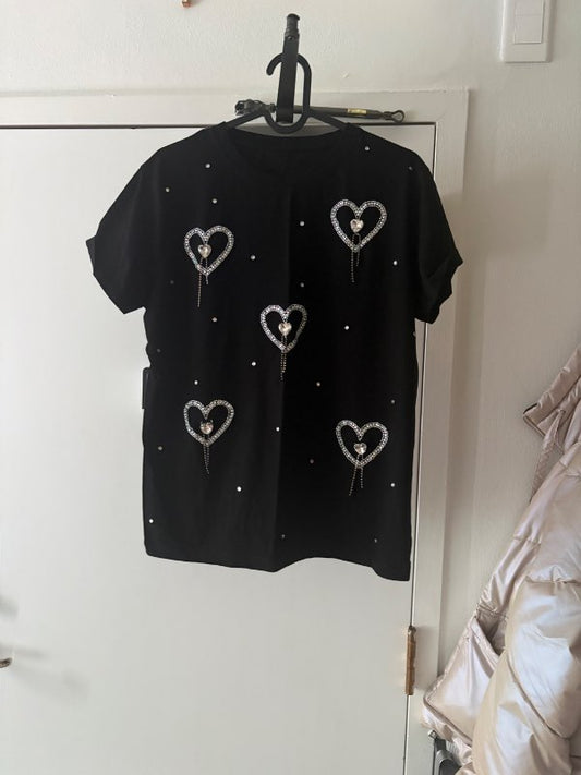 Bolur svart með hjartanum