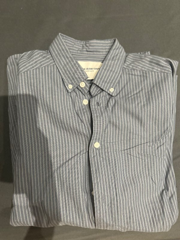 blue & white stripe shirt