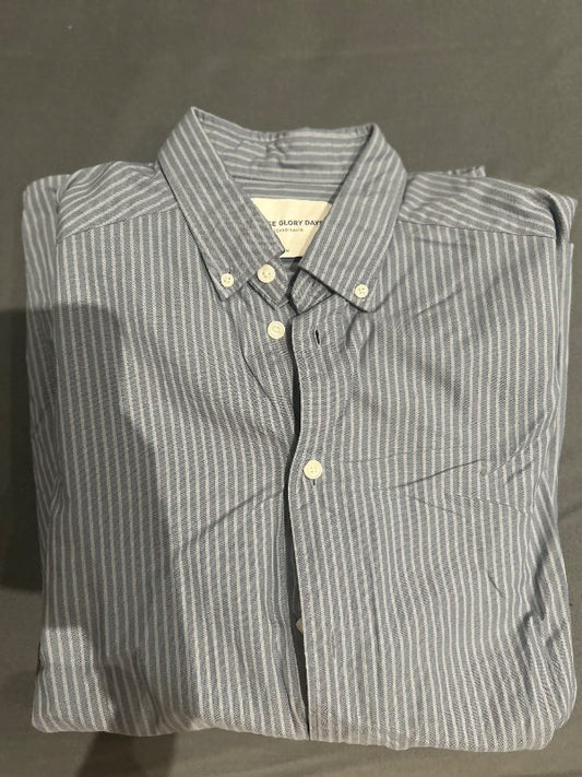 blue & white stripe shirt