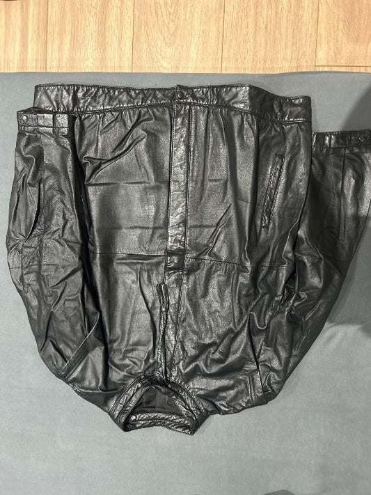 black leather jacket