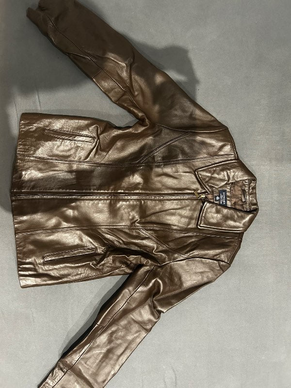 Brown leather jacket