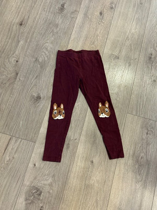 Lindex vínrauðar leggings