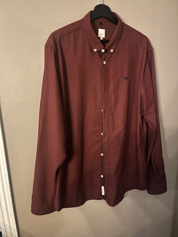 T river island vínrauð skyrta