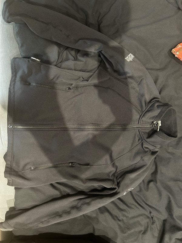 black zip hoodie
