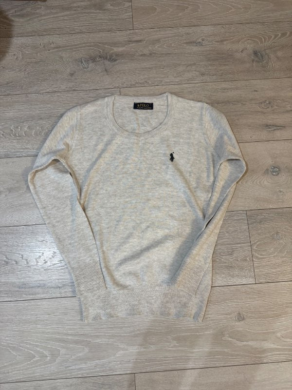 Polo beige peysa