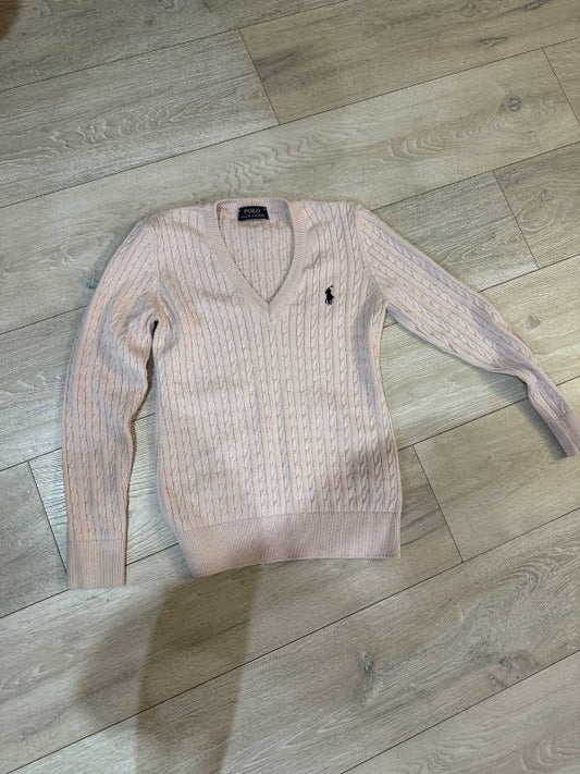 Bleik polo peysa