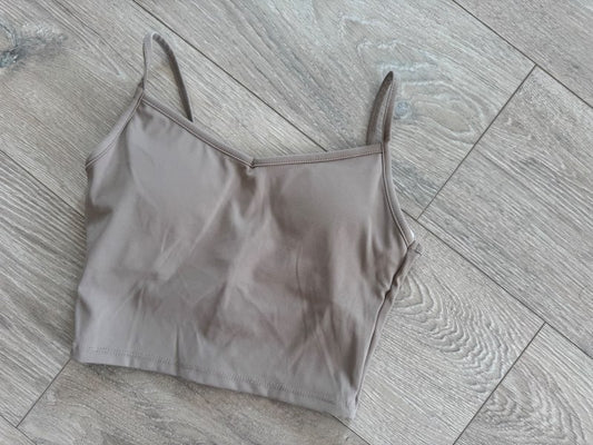 Ljós brúnn iþrottatoppur