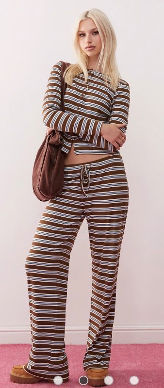 COLLUSION ribbed stripe sett