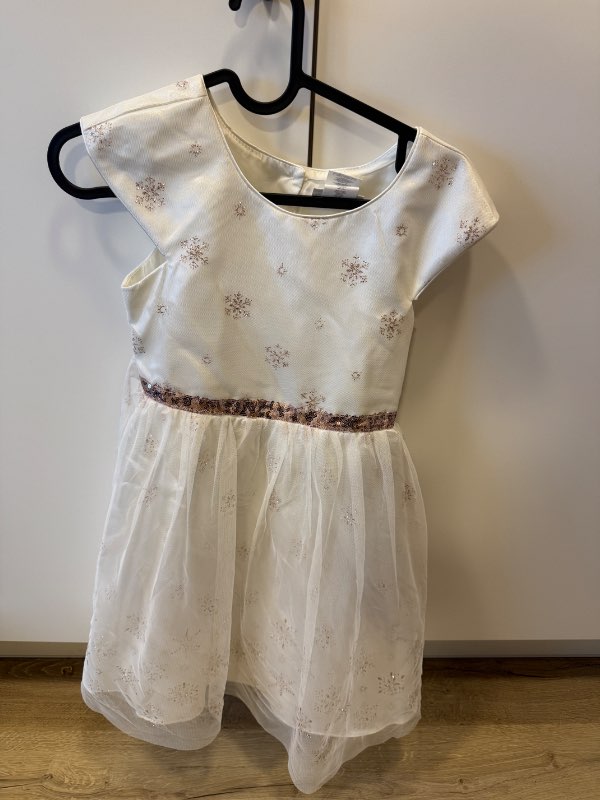 Kjóll hvítur glimmer