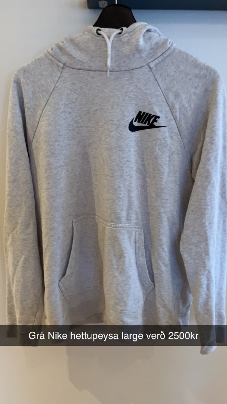 Nike grá hettupeysa