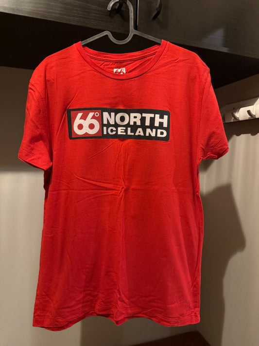 66 rauður stutterma