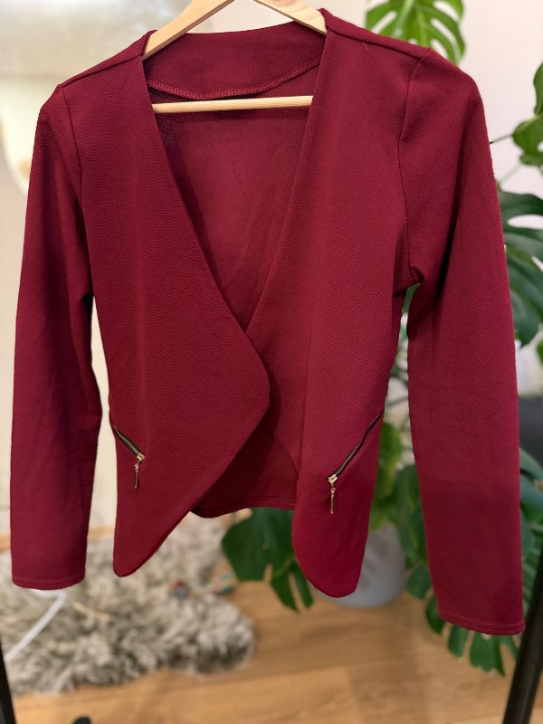 Vínrauður blazer