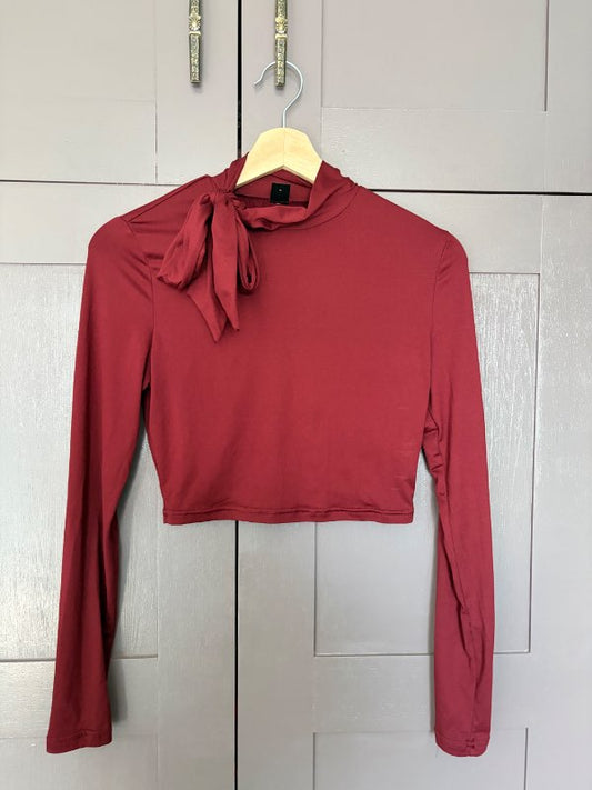SHEIN blouse burgundy