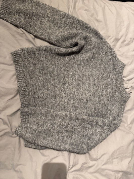 Gina Tricot grá knit peysa