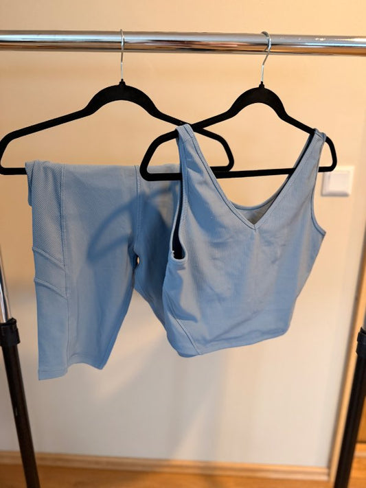 Ljósblátt Íþrotta sett