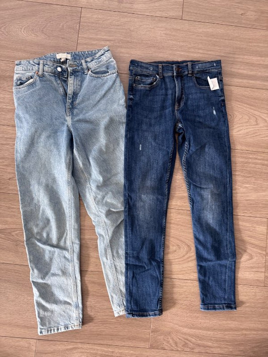 H&M gallabuxur ljósar