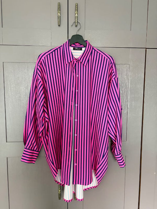 SHIRT long pink