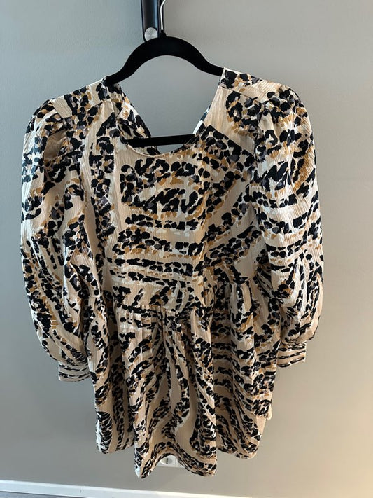Beige leopard dress vero moda
