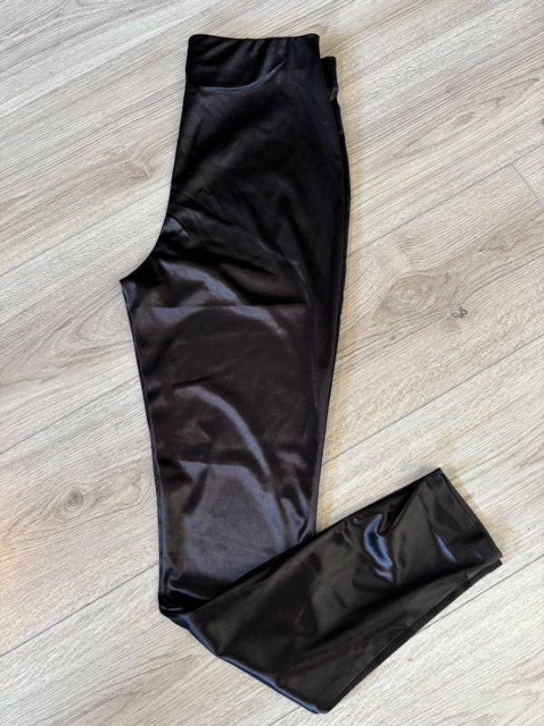 Svartar satín leggings