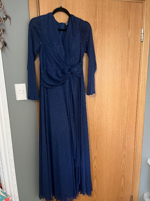 V.Blár glimmerkjóll