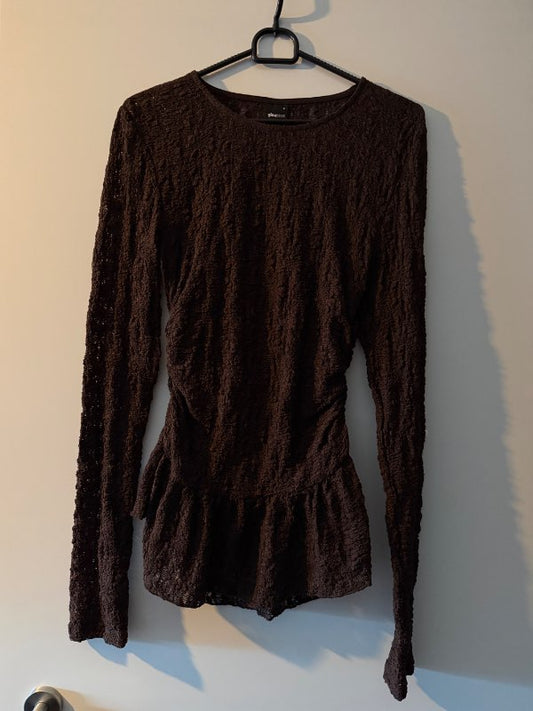 Gina tricot toppur brúnn