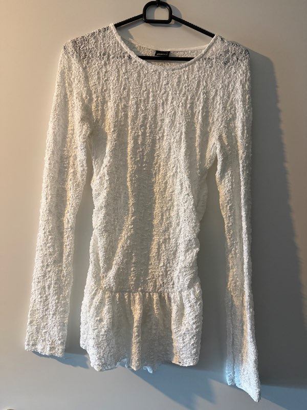 Gina tricot toppur hvítur