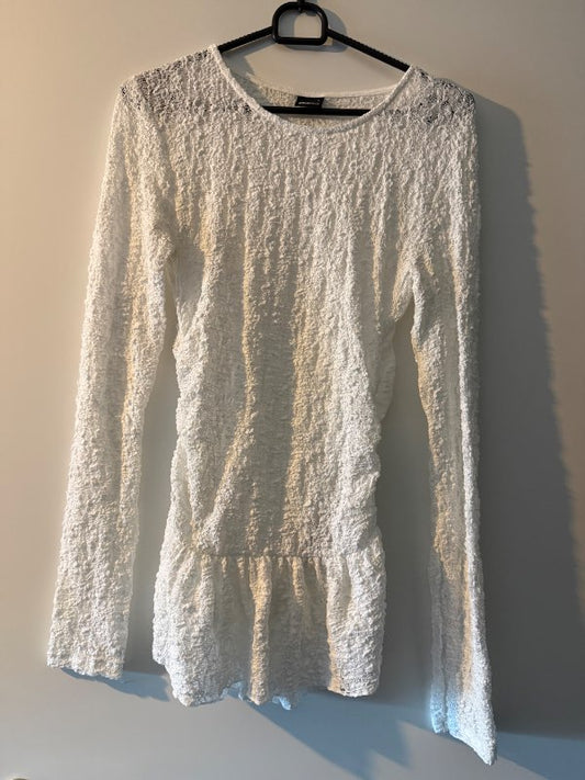 Gina tricot toppur hvítur