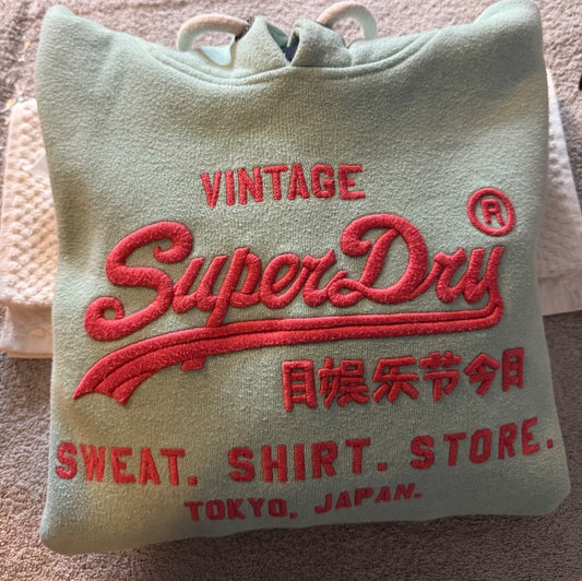 Hettupeysa Superdry myntugræn s: XS