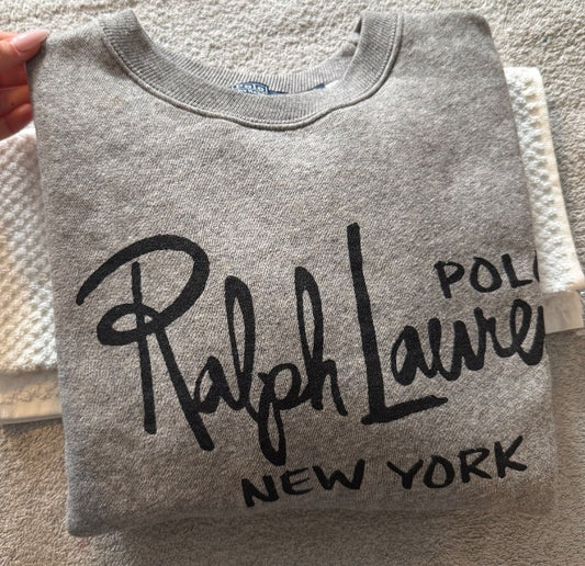 Crewneck Ralph Lauren grá s: XS