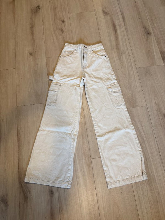 Ljósar highwaist gallabuxur