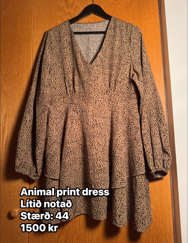 Animal print a-line dress