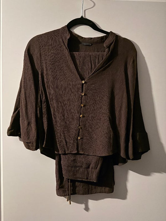 Zara sett brúnt
