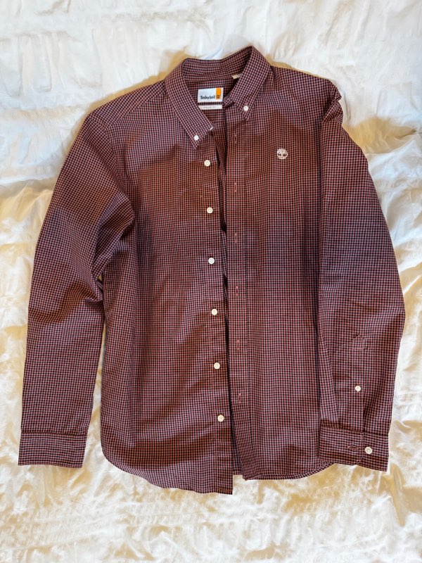 Bleik/Svört Köflótt Skyrta