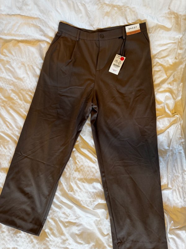 Brúnar Baggy Suit Buxur