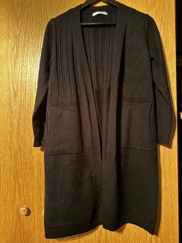 Black long cardigan
