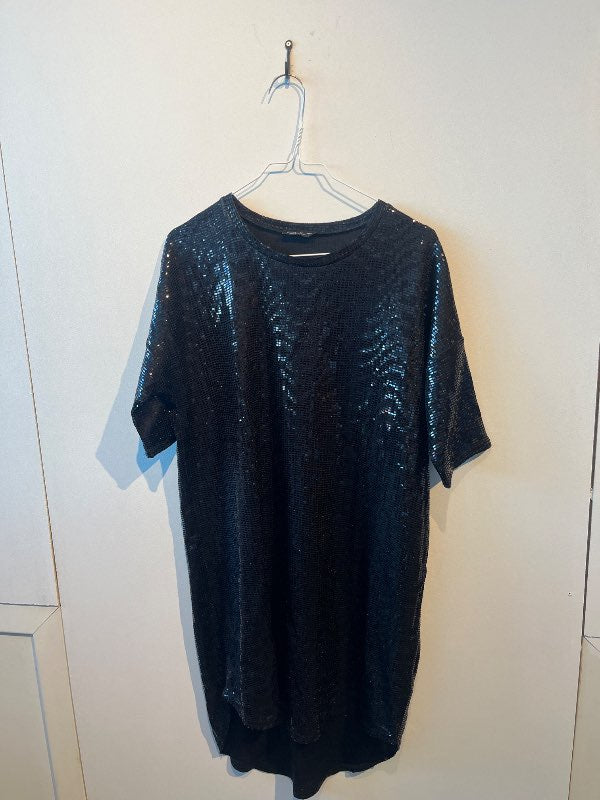 Glimmer kjóll svartur